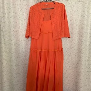 Long dress with jacket Cotton